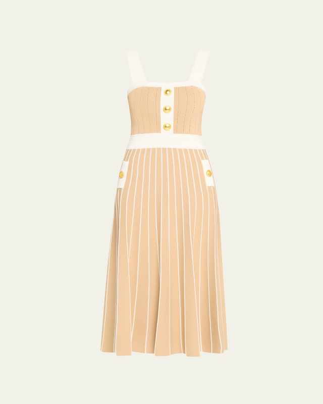 Aurora Fit & Flare Sleeveless Knit Midi Dress